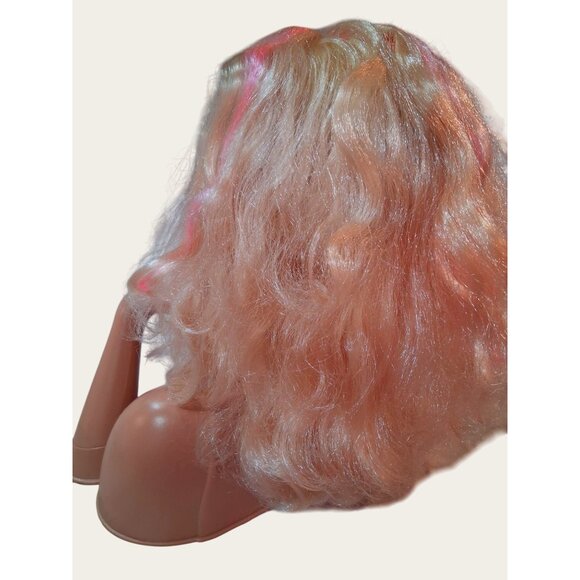 Barbie Blonde Styling Doll Head With Makeup Glittery Top RARE - Picture 6 of 12